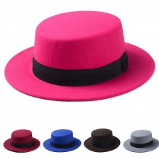 Hombre Mujer Boater Hats Sailor Wide Brim Fedora Trilby Caps Sombrero Sunhat Wool  eb-21241766
